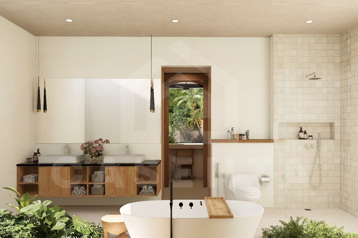 Bathroom inside beautiful 4 bedroom villa in Kaba Kaba