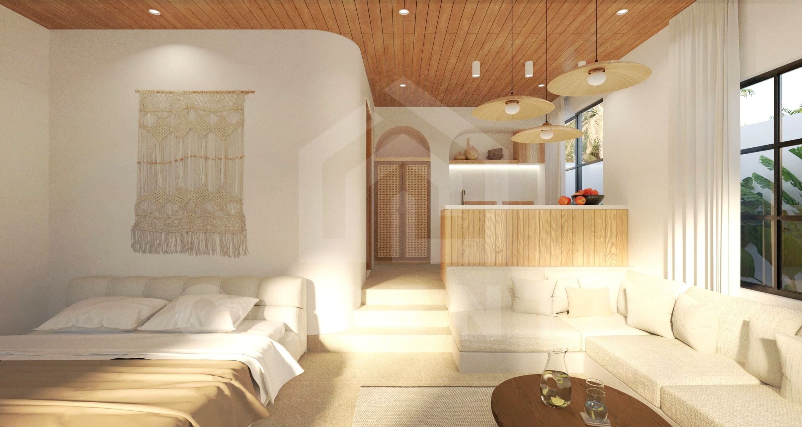 Layout of studio for investment in Ubud