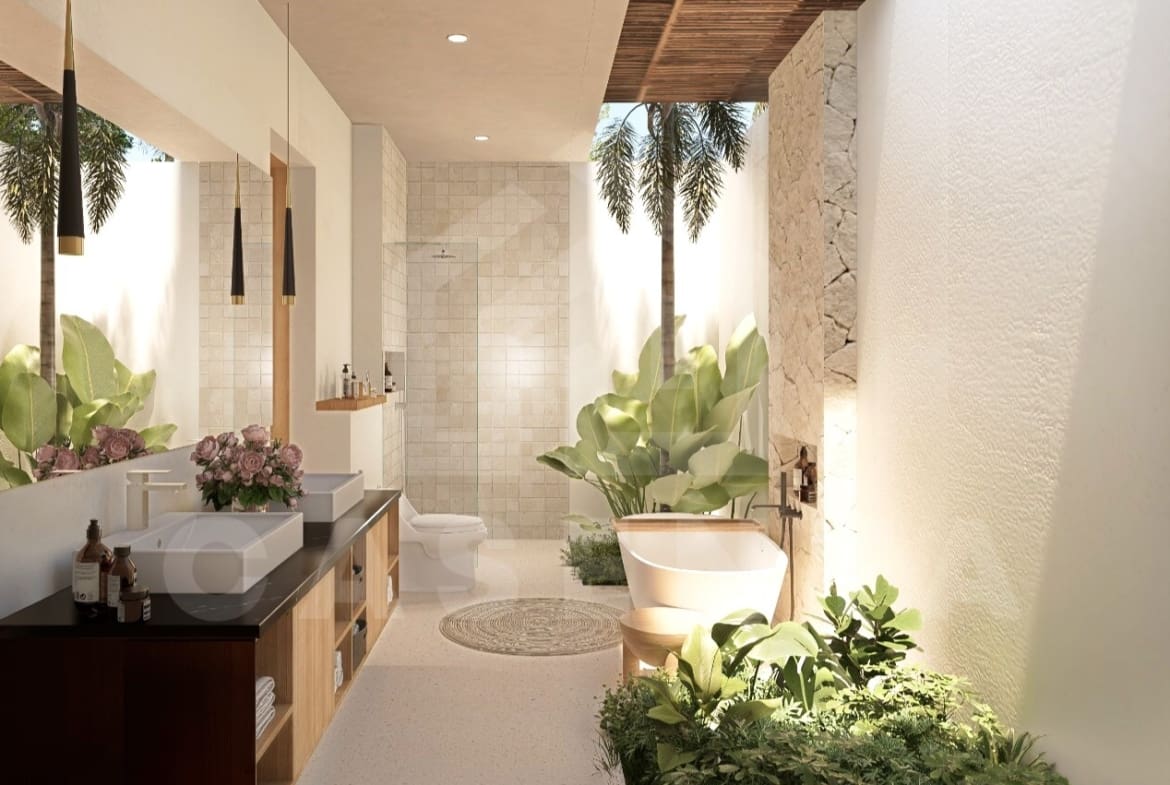 Bathroom inside beautiful 4 bedroom villa in Kaba Kaba