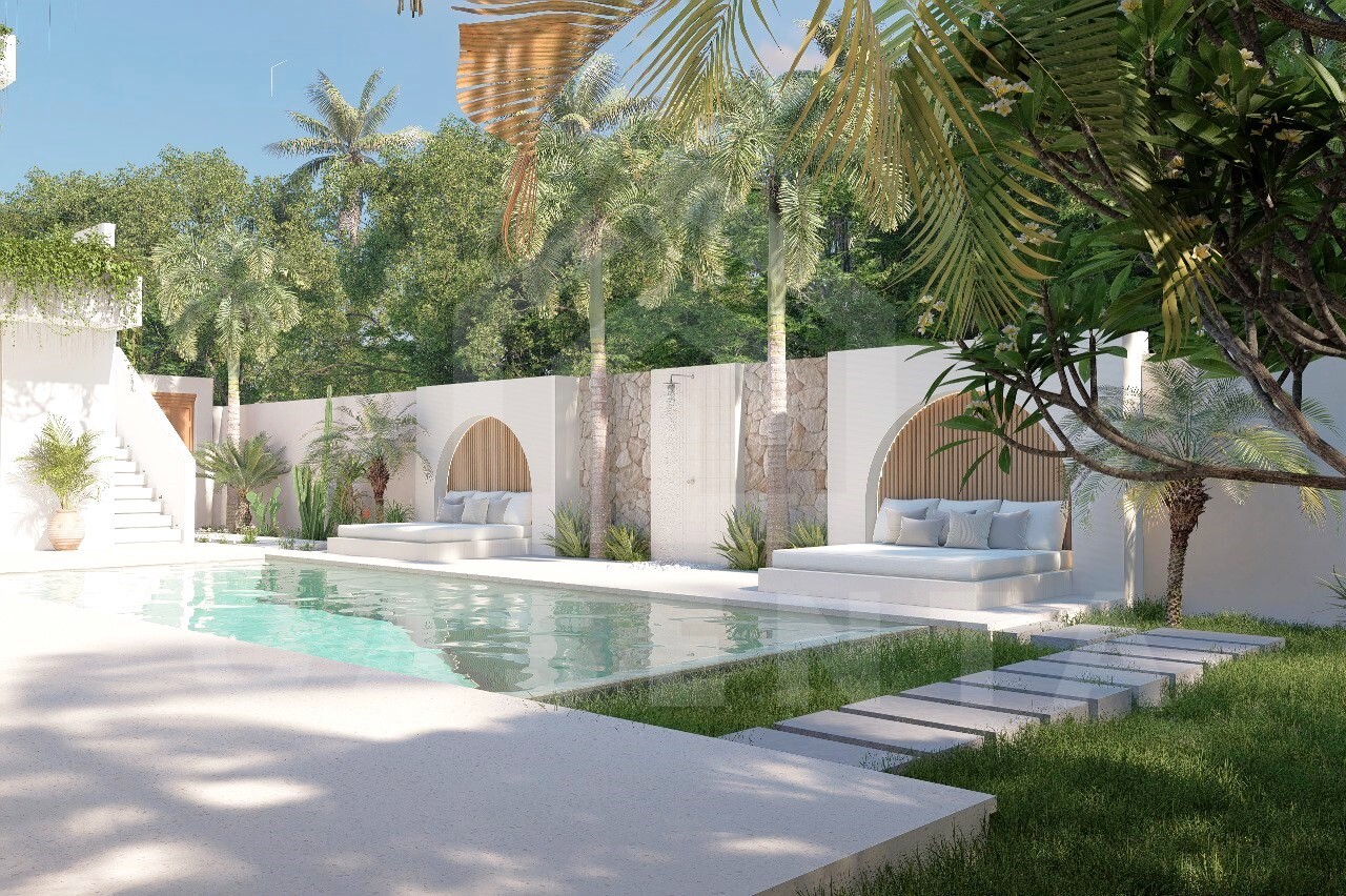 Outdoor area inside beautiful 4 bedroom villa in Kaba Kaba