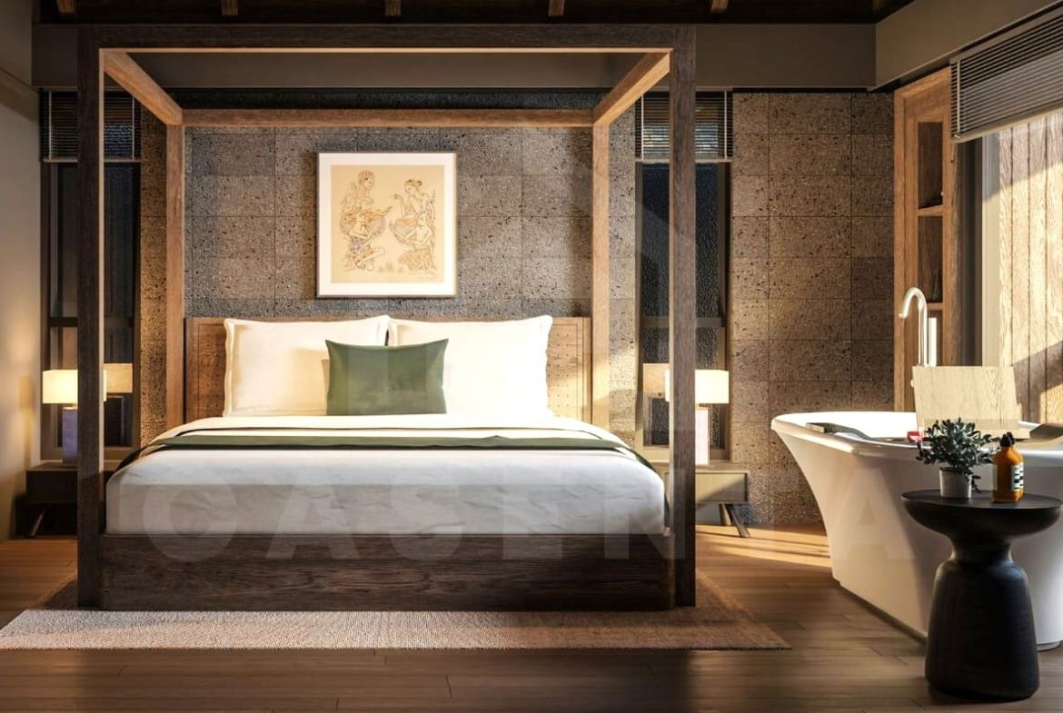 Bedroom inside authentic Bali villa in Ungasan