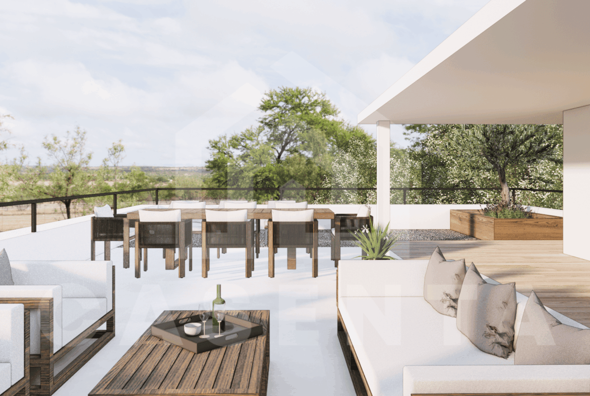 Rooftop terrace on top of aesthetic 3 bedroom villa in Ungasan
