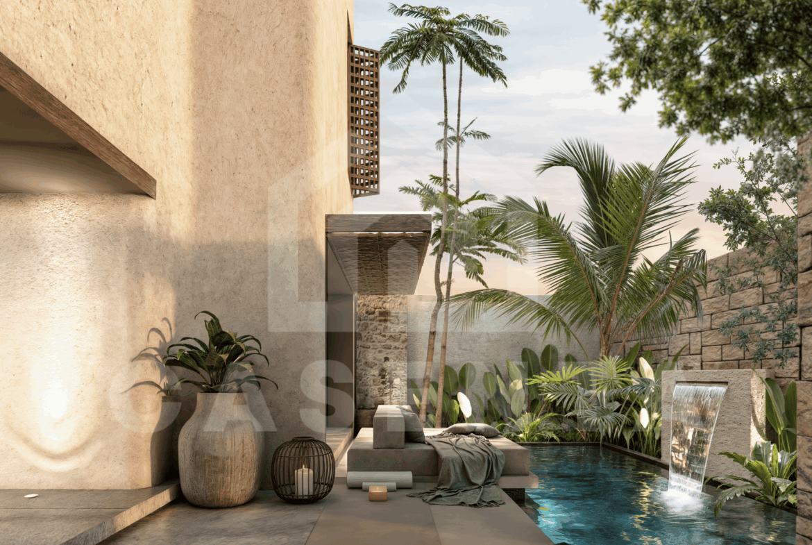 Outdoor area inside an appealing 1 bedroom villa in Uluwatu