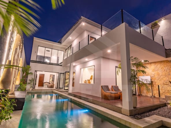 Outdoor area inside stylish 2 bedroom villa in Seseh