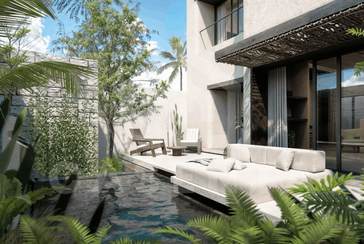 Outdoor area inside an appealing 1 bedroom villa in Uluwatu