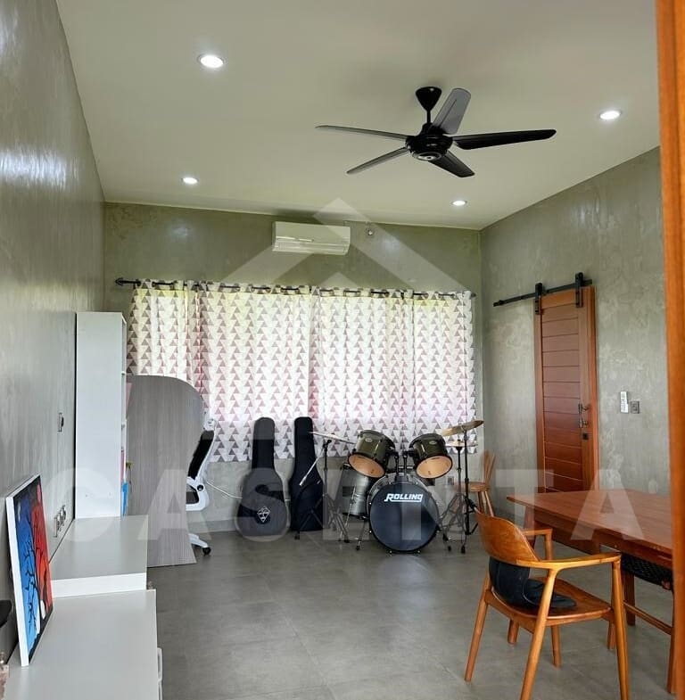 Working space inside 3 bedroom family villa in Ubud