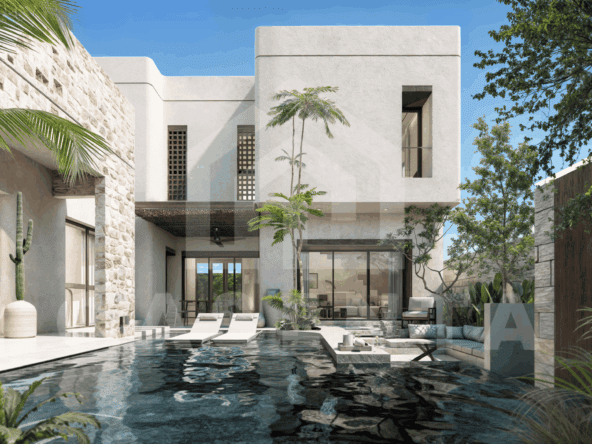 Facade of tasteful 3 bedroom villa in Uluwatu