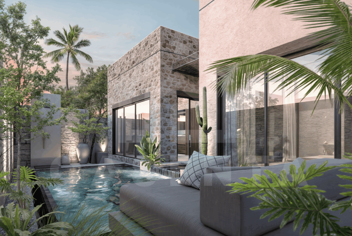 Outdoor area inside stunning 2 bedroom villa in Uluwatu