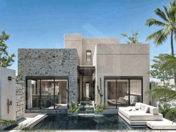 Facade of a stunning 2 bedroom villa in Uluwatu