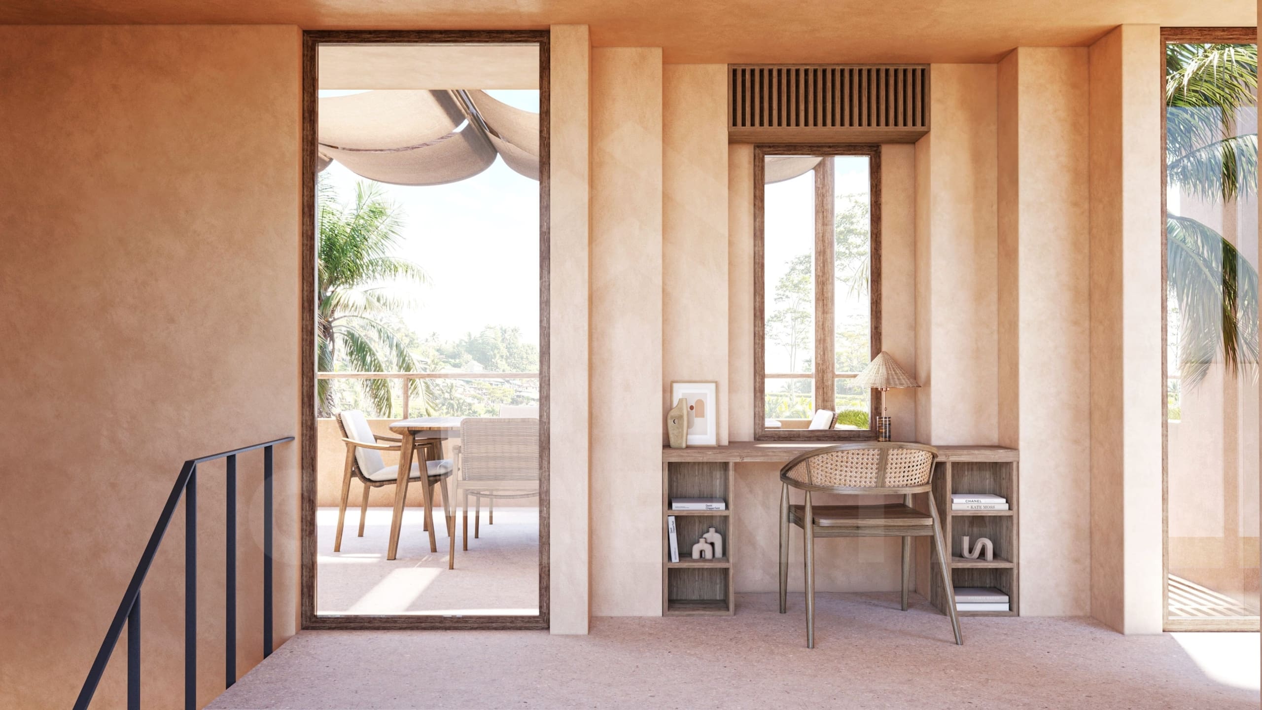 Working space inside 2 bedroom villa in Nyang Nyang