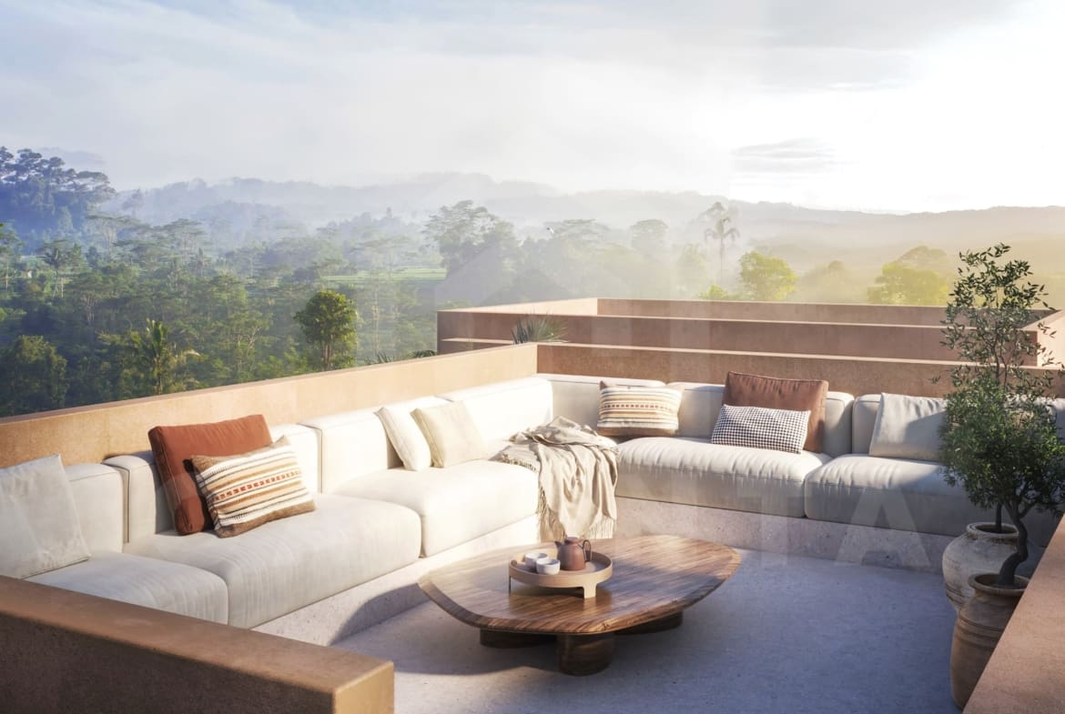 Rooftop terrace inside 2 bedroom villa in Nyang Nyang