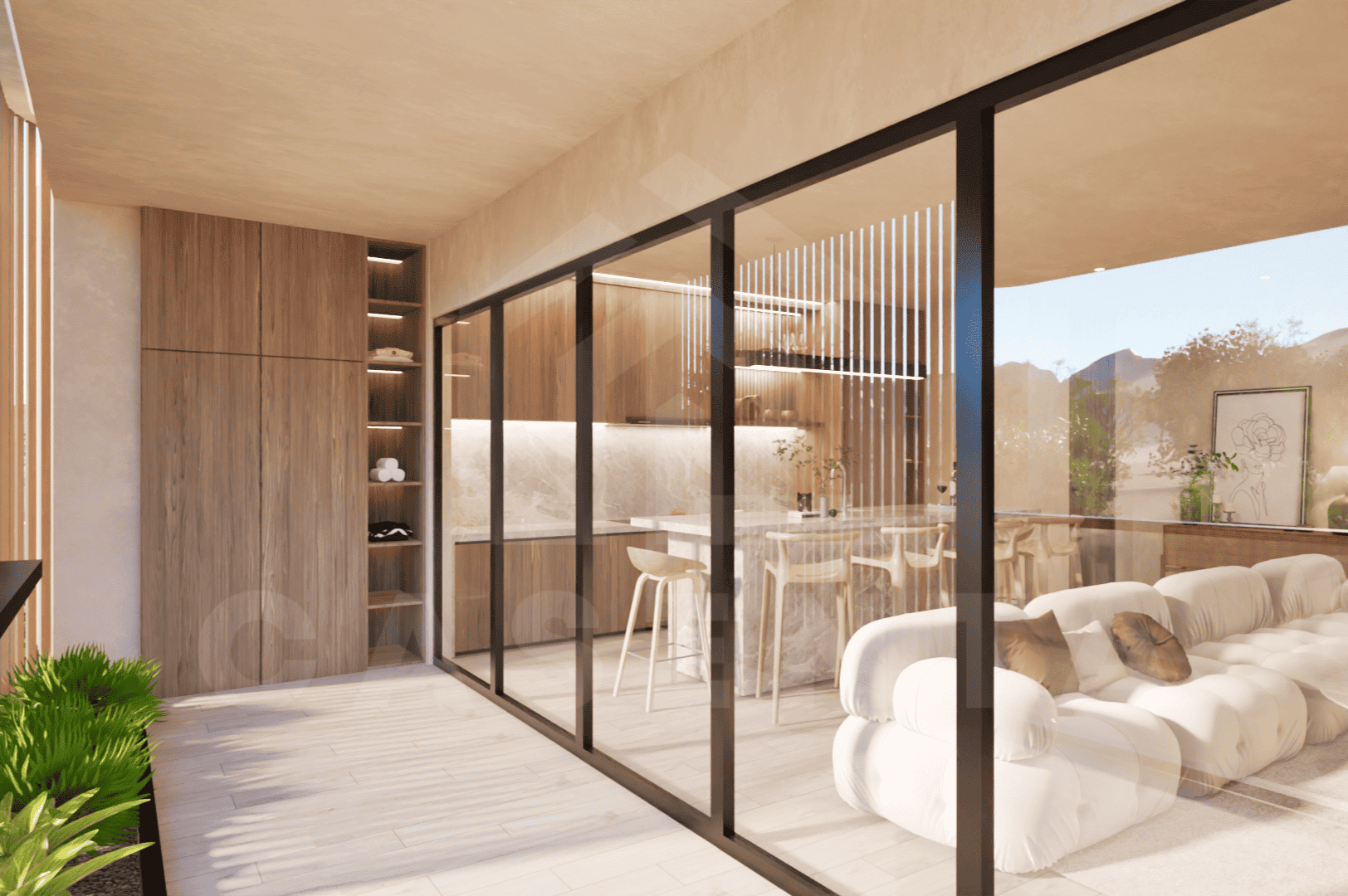 Balcony inside stunning 3 bedroom villa in Uluwatu