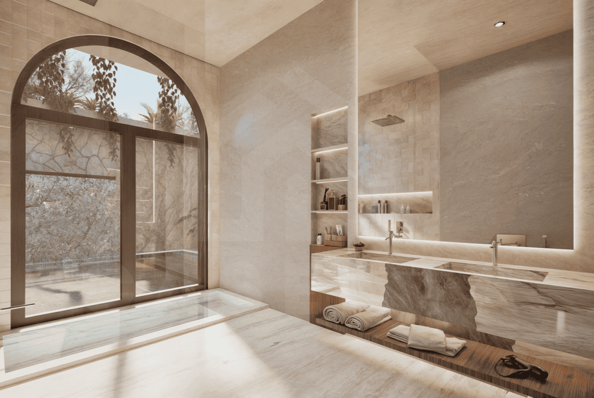 Bathroom inside stunning 3 bedroom villa in Uluwatu