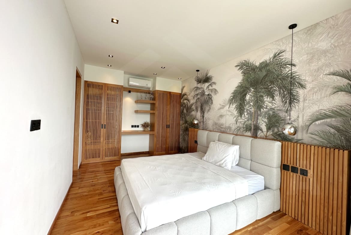 Bedroom inside fabulous villa with great rental potential in Tumbak Bayuh