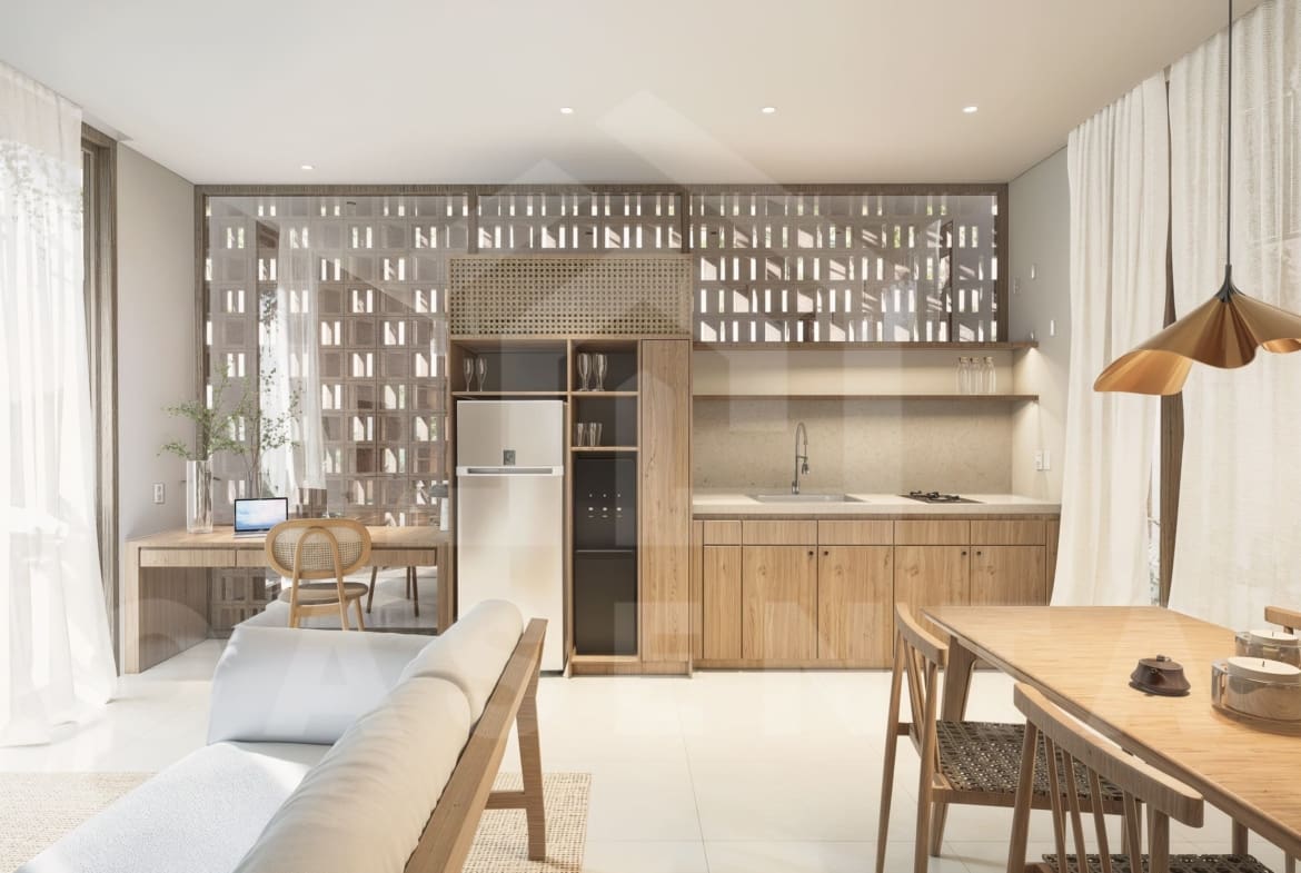 Living area inside modern apartment in Cepaka