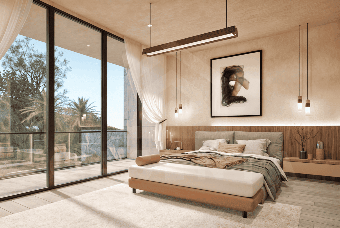 Bedroom inside stunning villa in Uluwatu