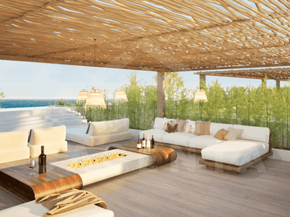 Rooftop terrace on top of exclusive apartment in Uluwatu