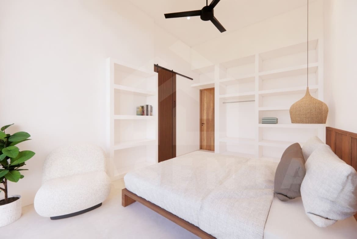 Bedroom inside beautiful villa in the vicinity of Cemagi beach