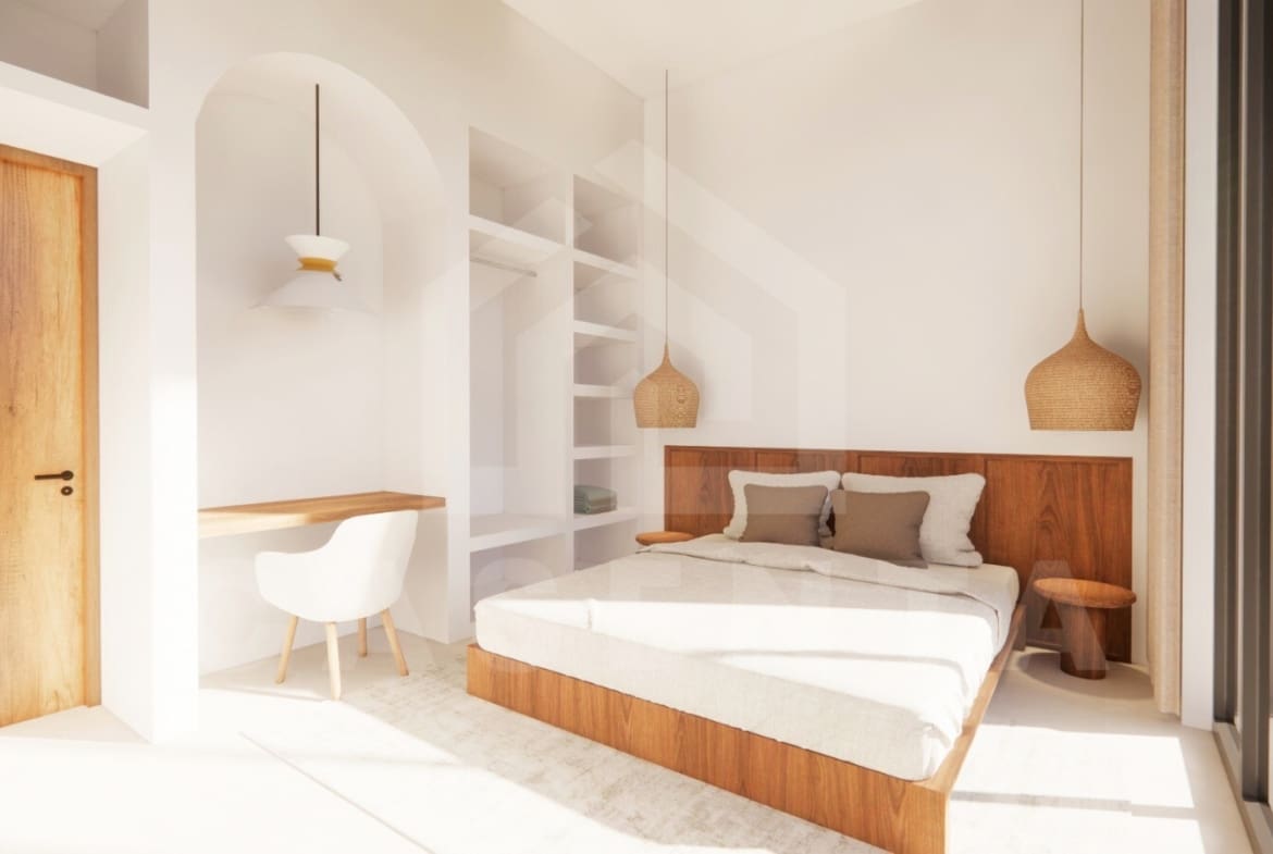 Bedroom inside beautiful villa in the vicinity of Cemagi beach