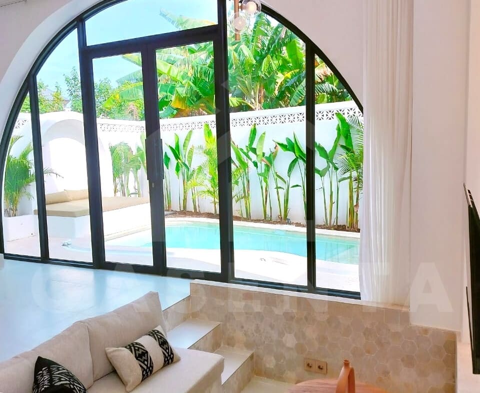 Living area inside trendy loft in the vicinity of Seseh beach