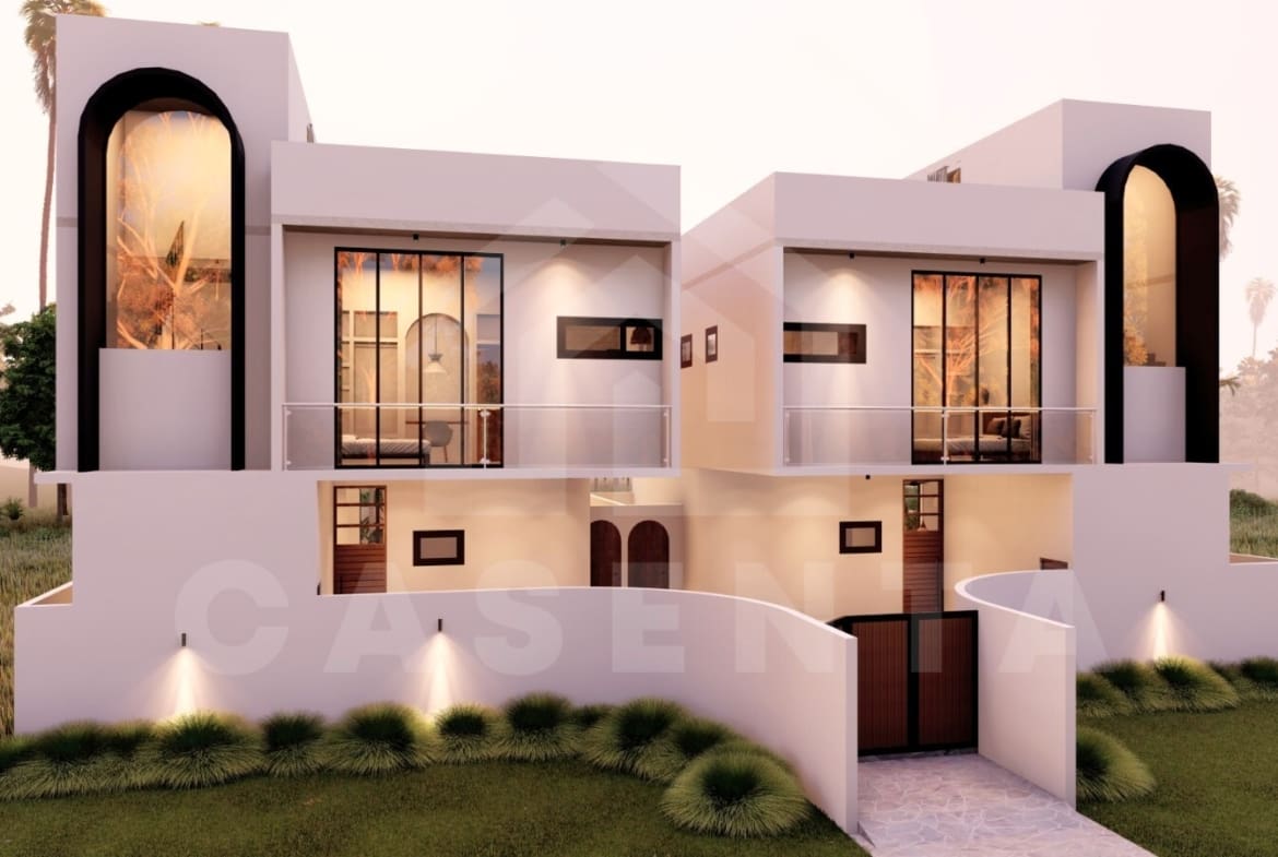 Facade of beautiful 4 bedroom villa in Cemagi