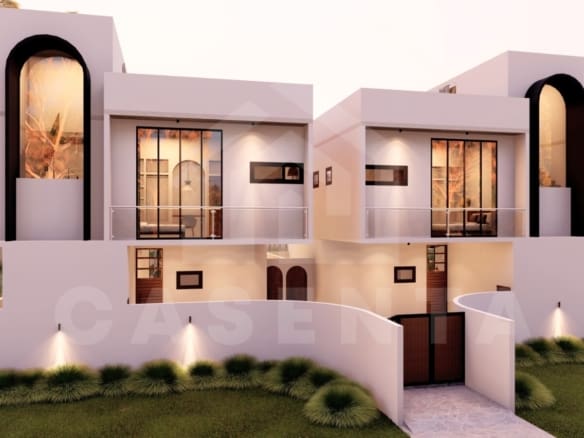 Facade of beautiful 4 bedroom villa in Cemagi