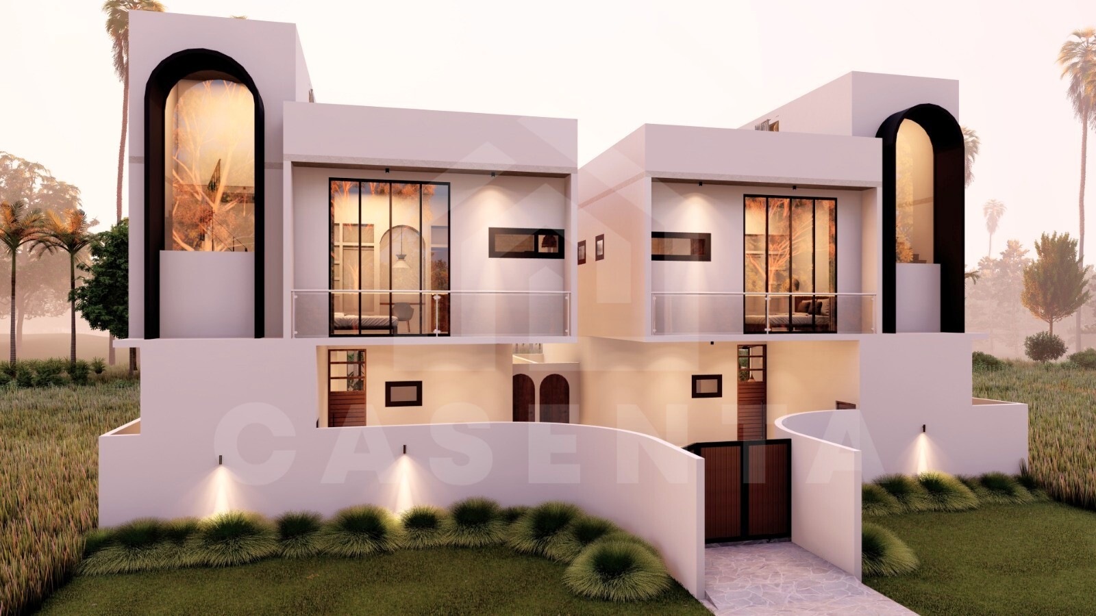 Facade of beautiful 4 bedroom villa in Cemagi