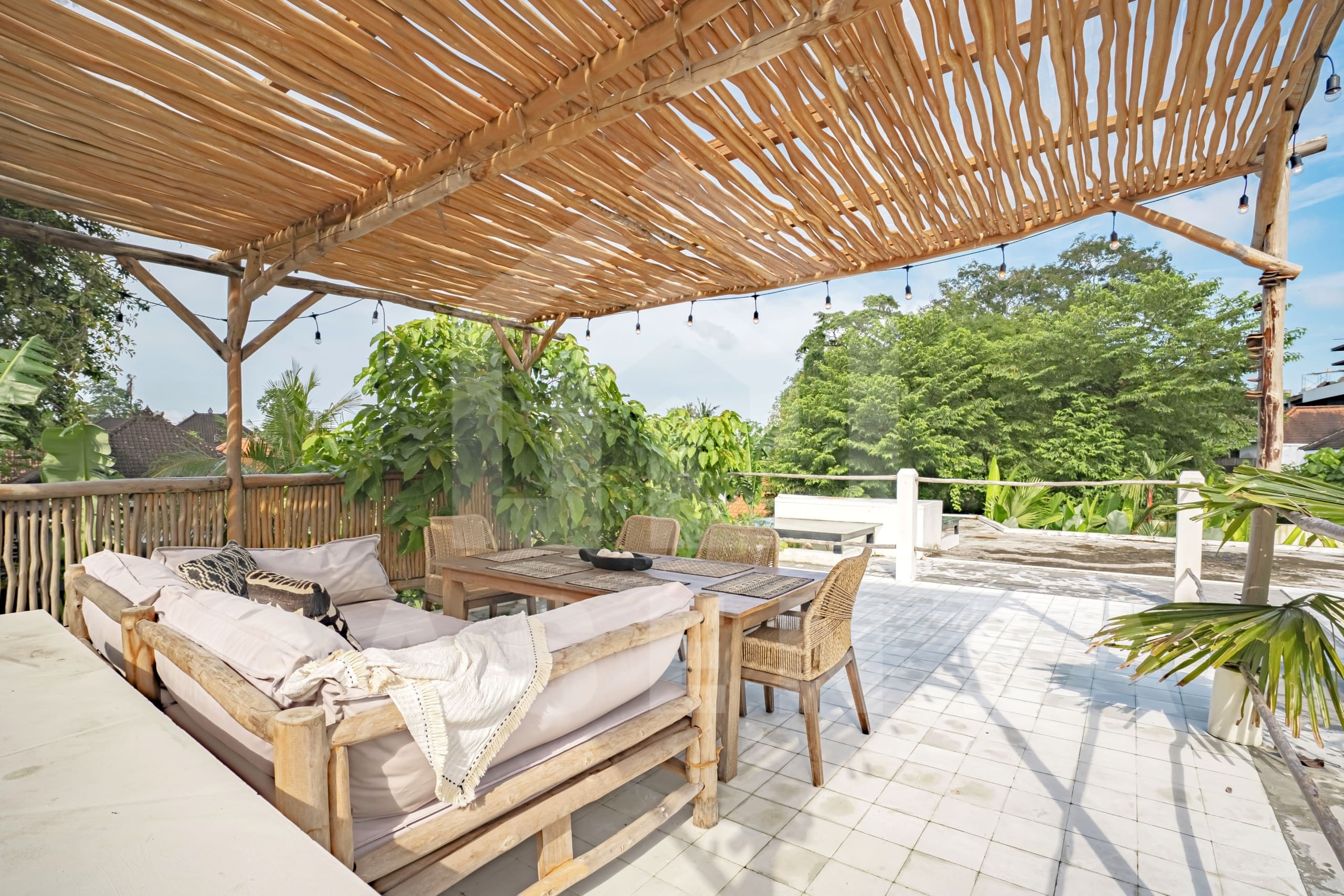 Rooftop area in attractive 2 bedroom villa in Tumbak Bayuh