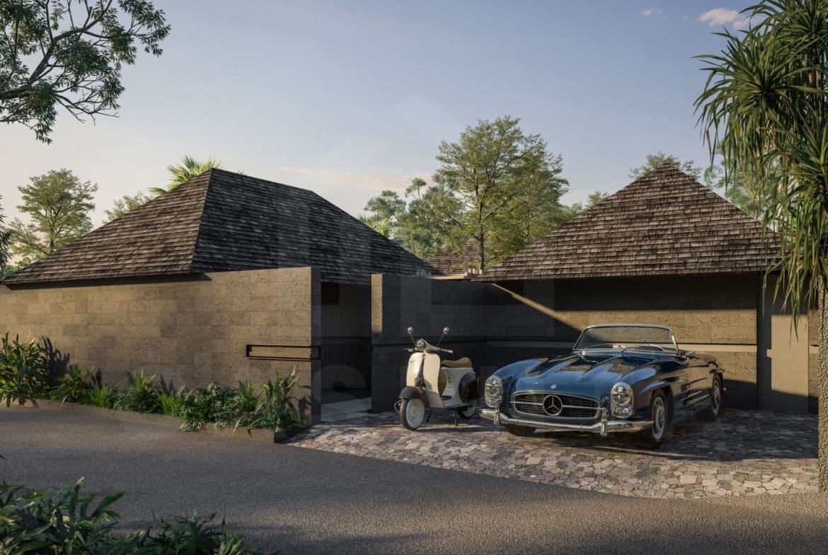 Facade of authentic Balinese villa in Ungasan