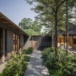 Outdoor area inside authentic Balinese villa in Ungasan
