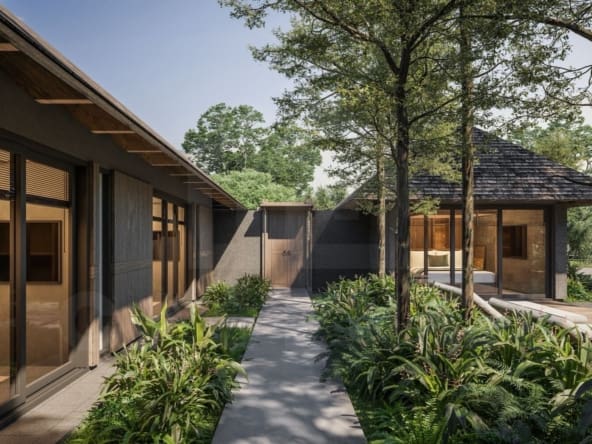 Outdoor area inside authentic Balinese villa in Ungasan