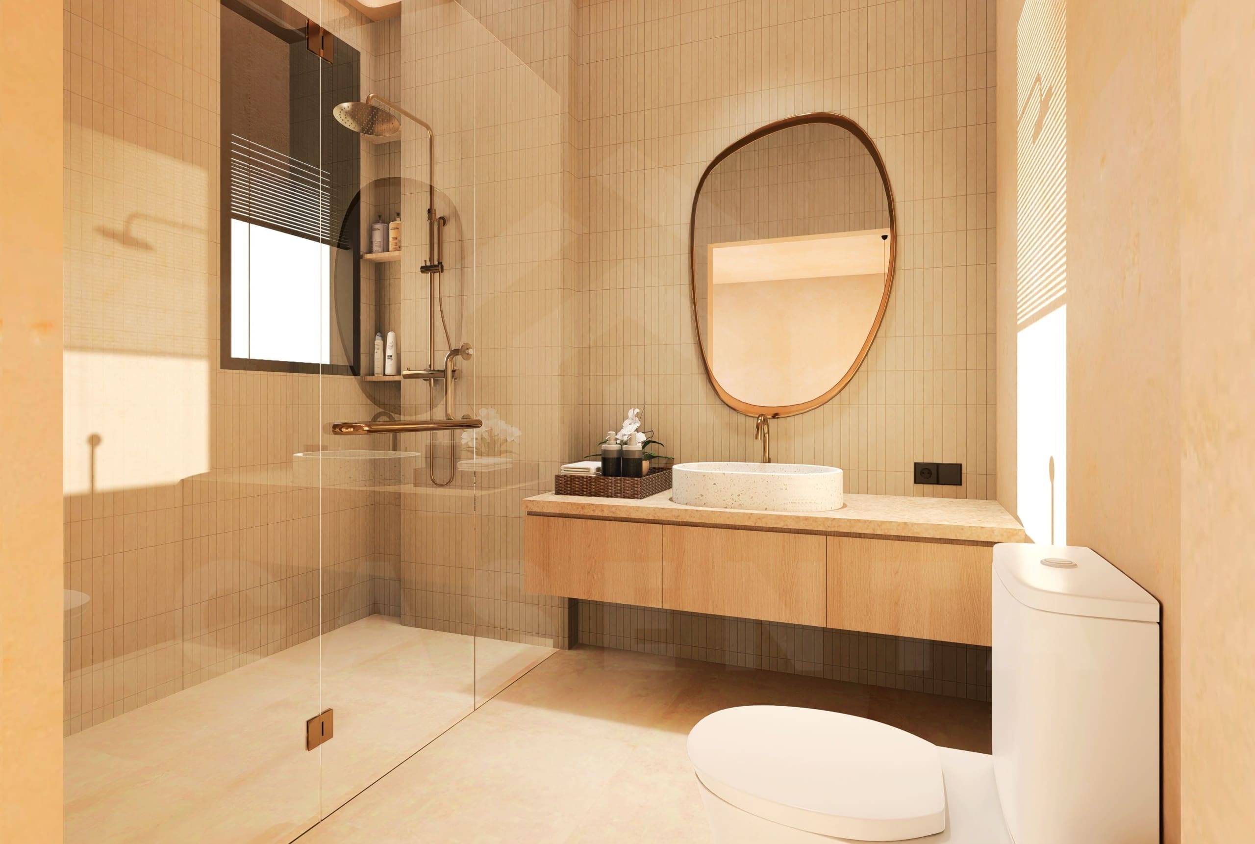 Bathroom inside stunning 1 bedroom villa in Uluwatu