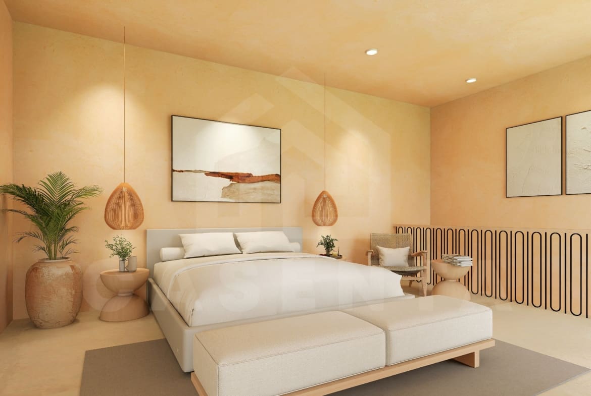 Bedroom inside stunning villa in Uluwatu