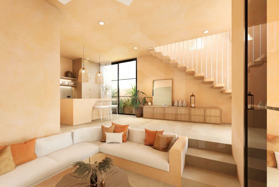 Living area inside gorgeous 2 bedroom villa in Uluwatu