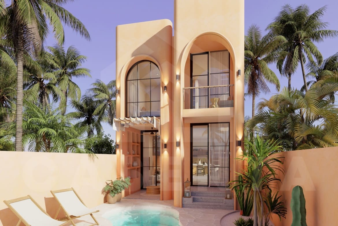 Facade of gorgeous 2 bedroom villa in Uluwatu