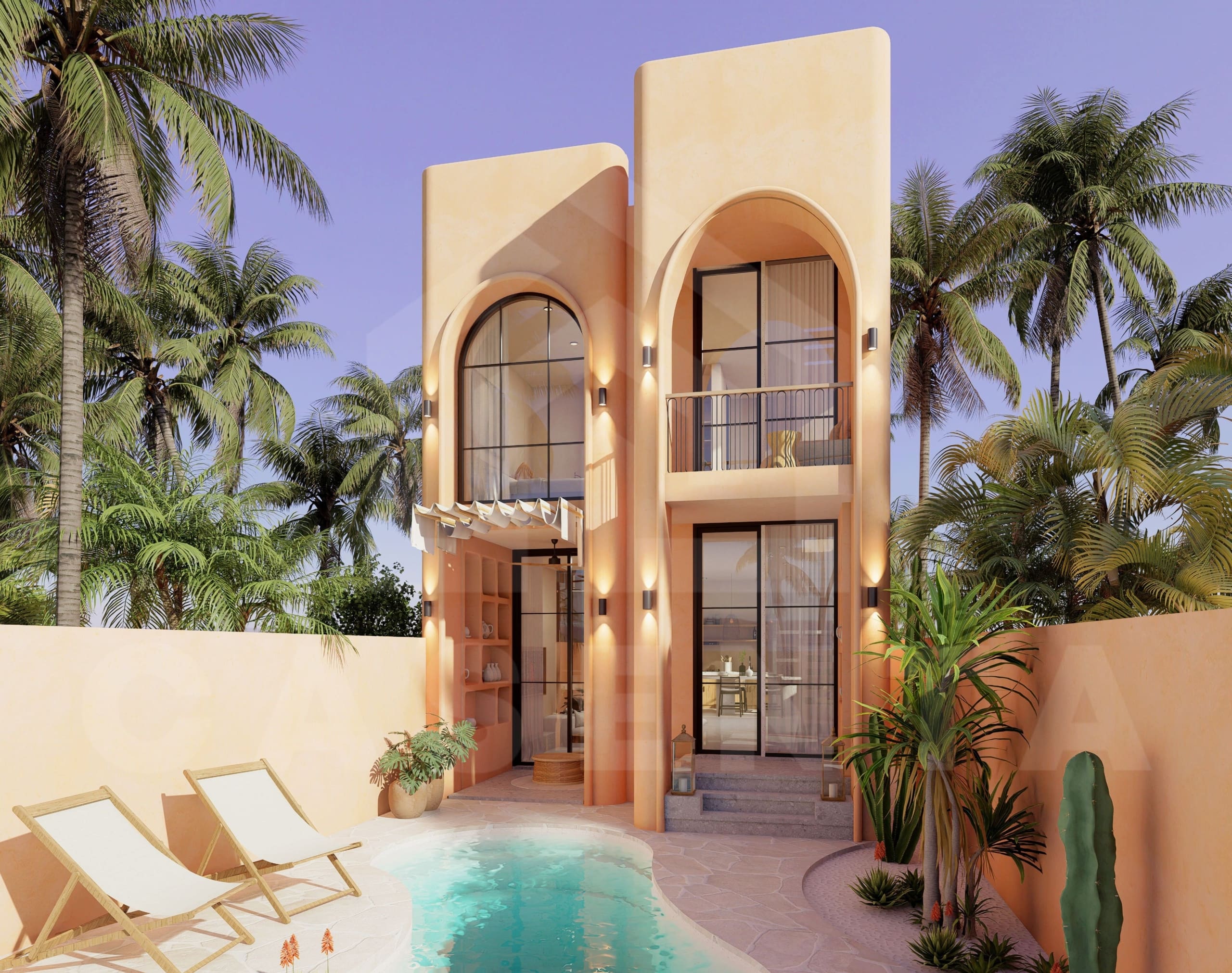 Facade of gorgeous 2 bedroom villa in Uluwatu