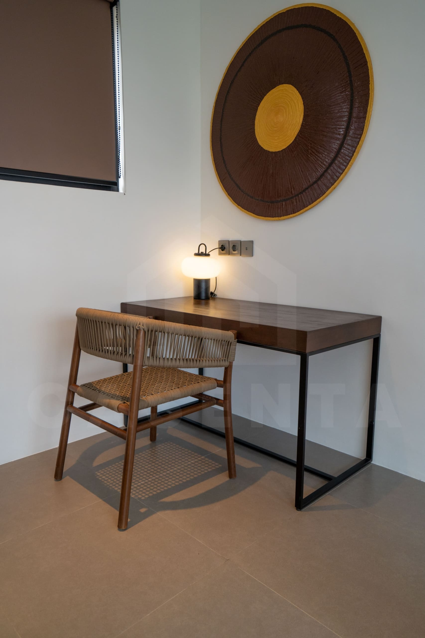 Working space inside stylish apartment in Babakan