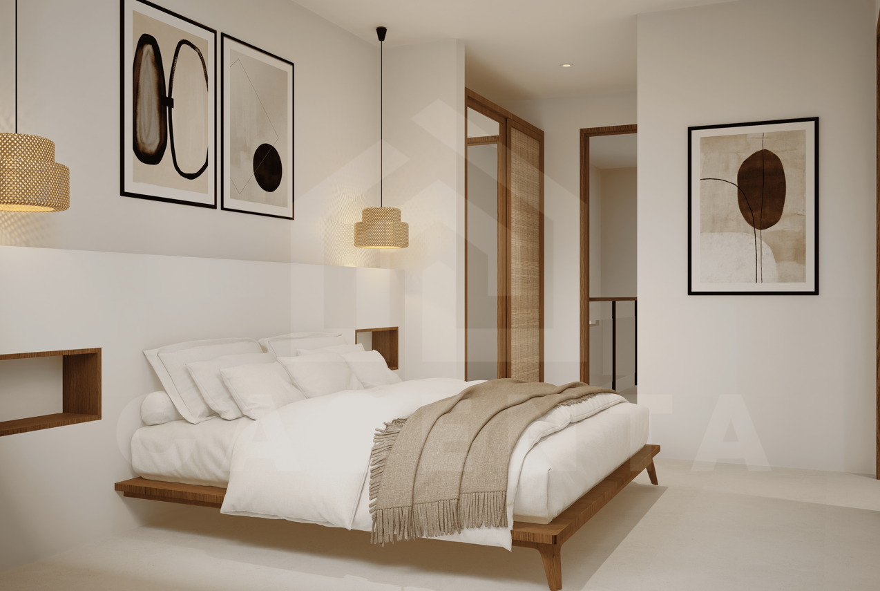 Bedroom inside exclusive villa in Balangan