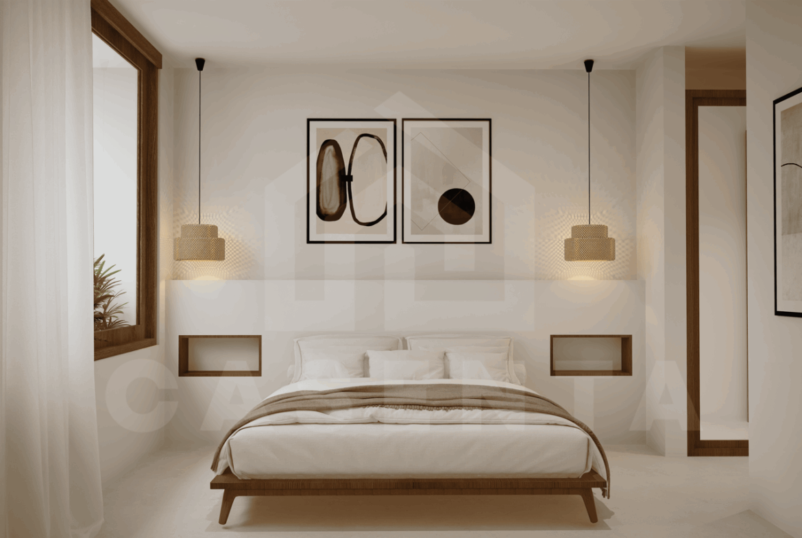 Bedroom inside exclusive villa in Balangan