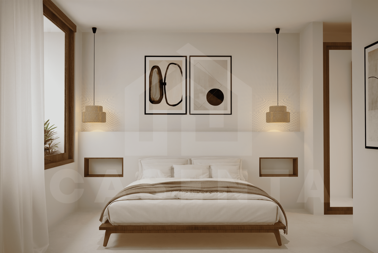 Bedroom inside exclusive villa in Balangan