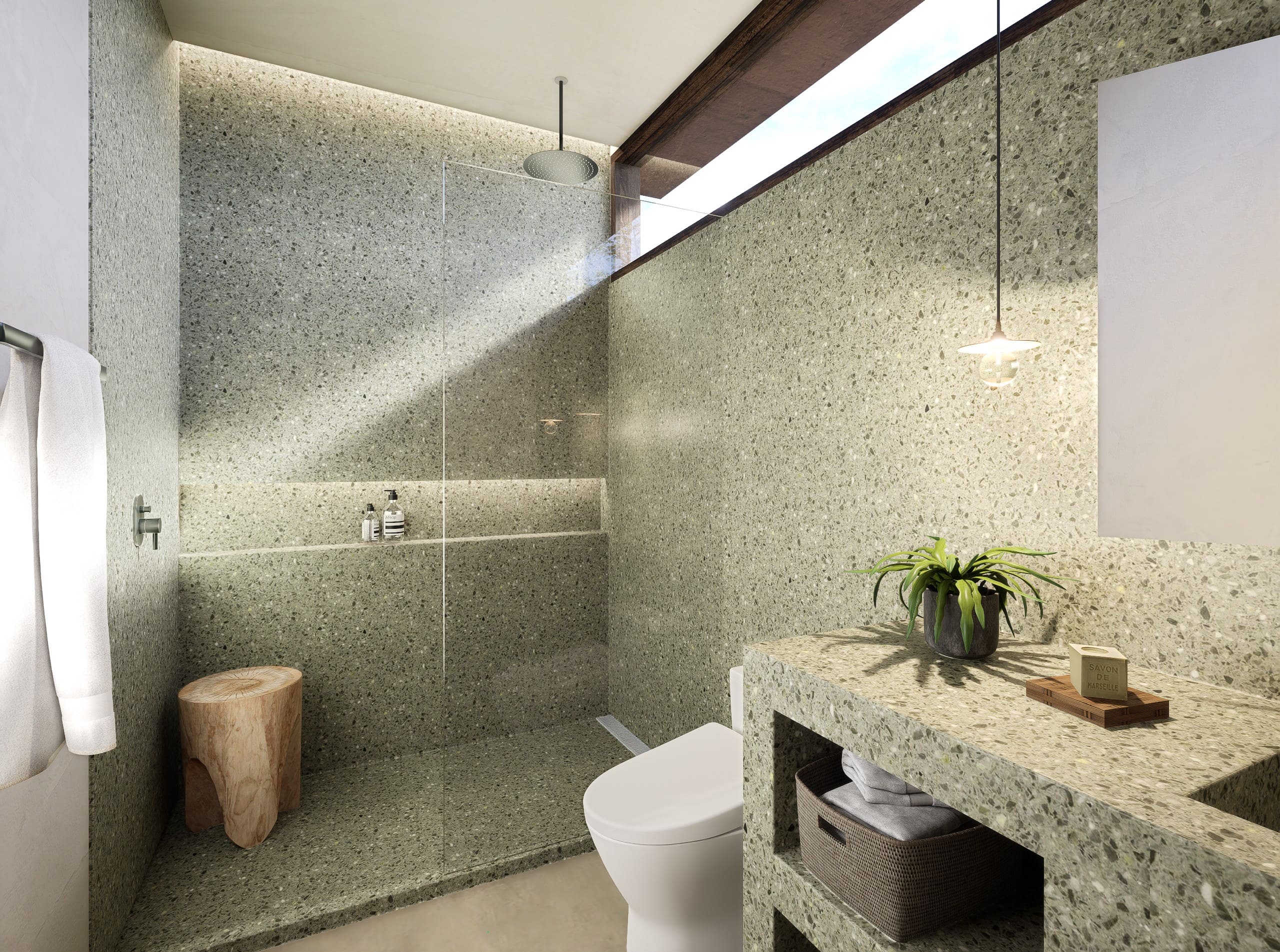 Bathroom inside boutique apartment in Buduk