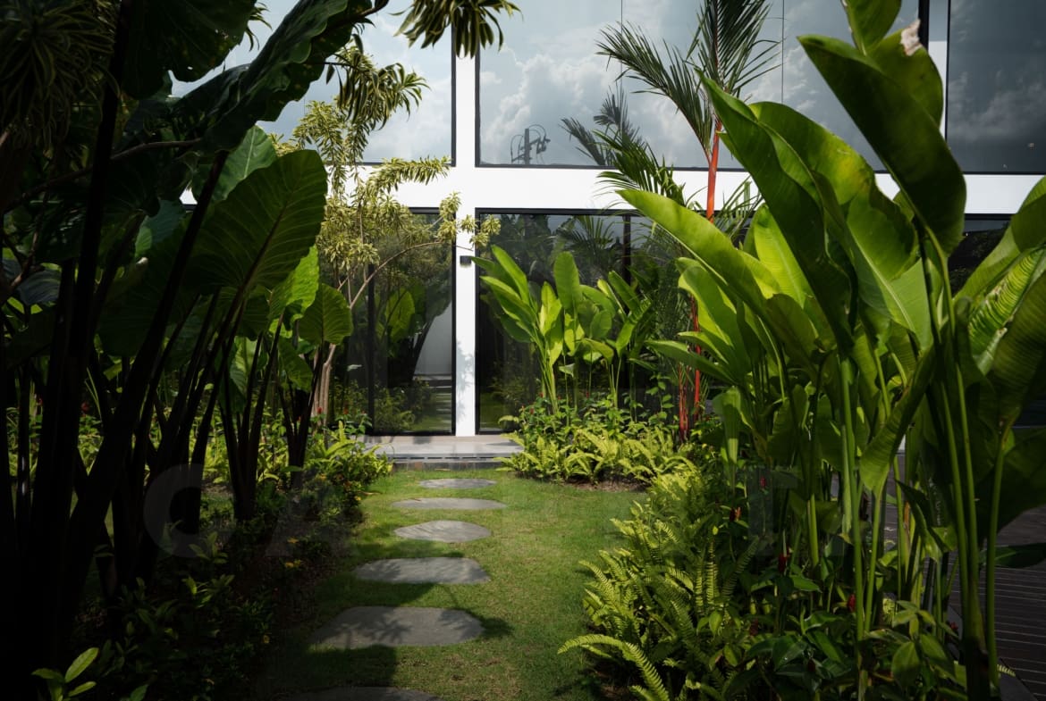 Outdoor area inside stylish apartment in Babakan