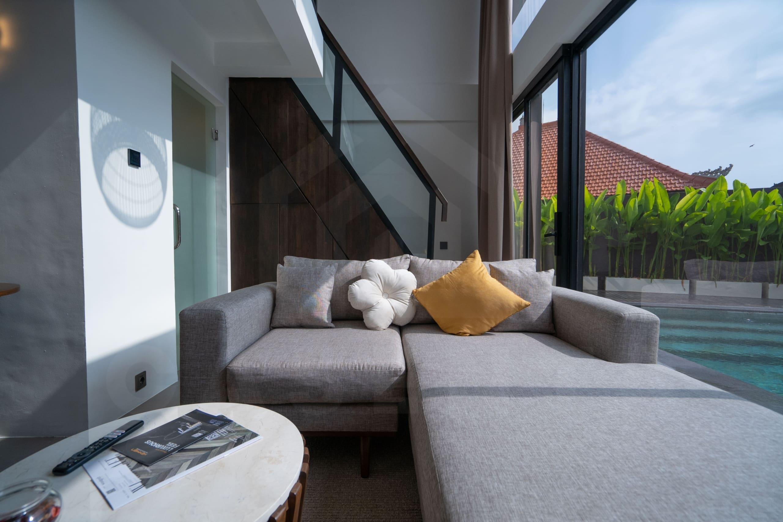 Living area inside stylish apartment in Babakan