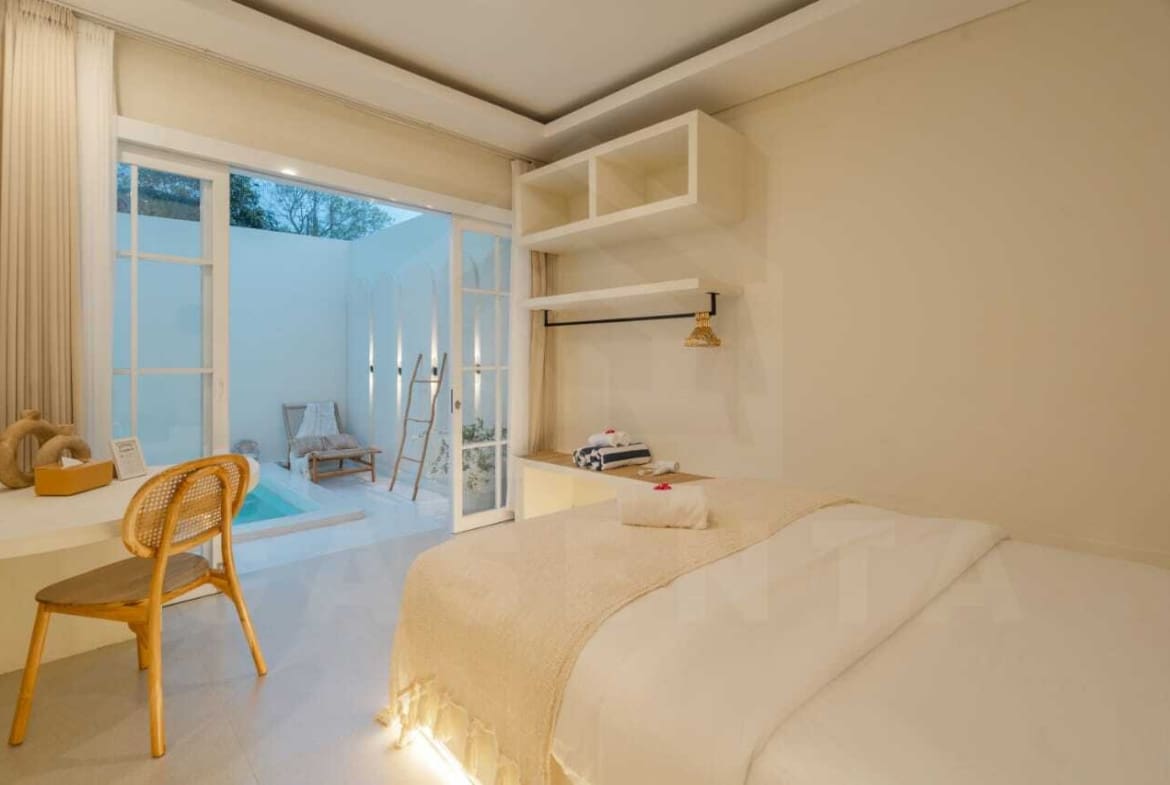 Bedroom inside charming Mediterranean villa in Ungasan