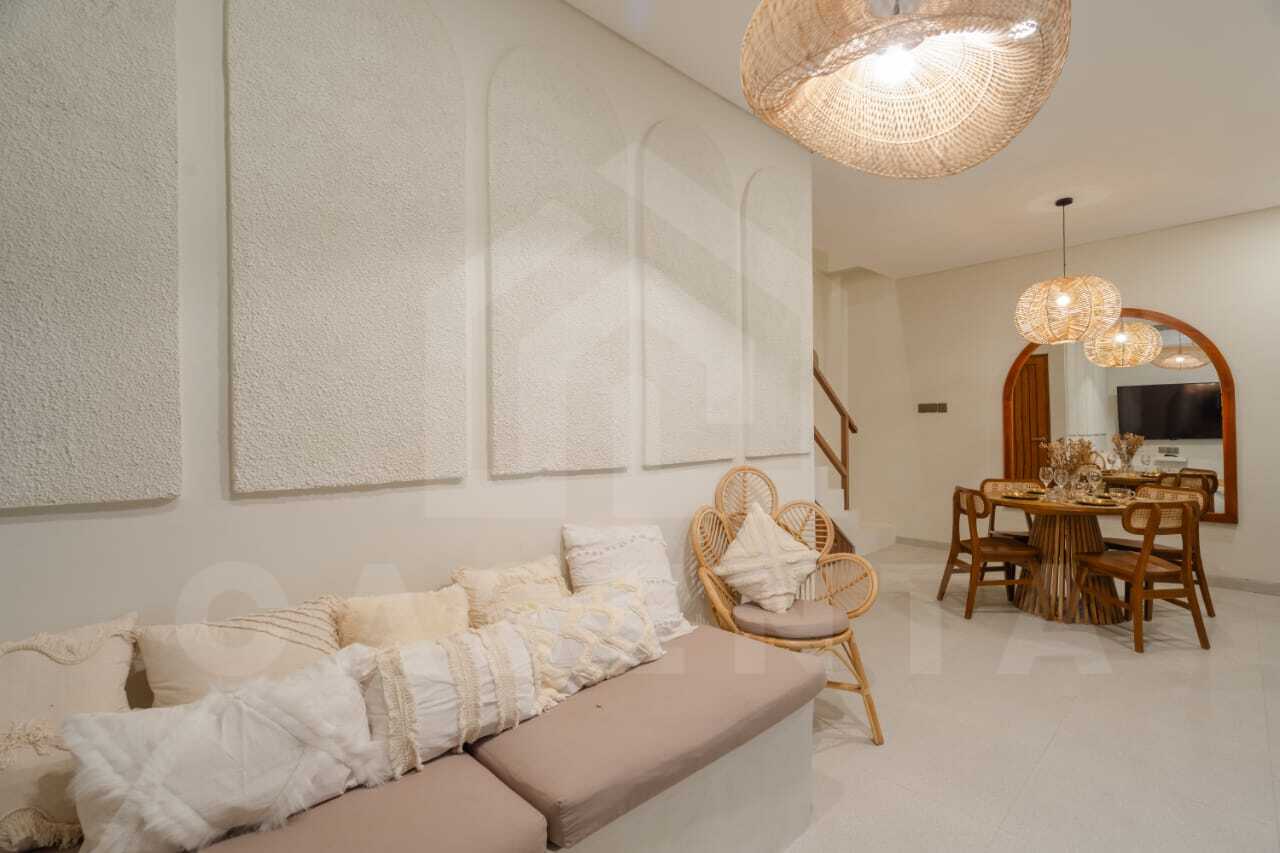 Living area inside charming Mediterranean villa in Ungasan