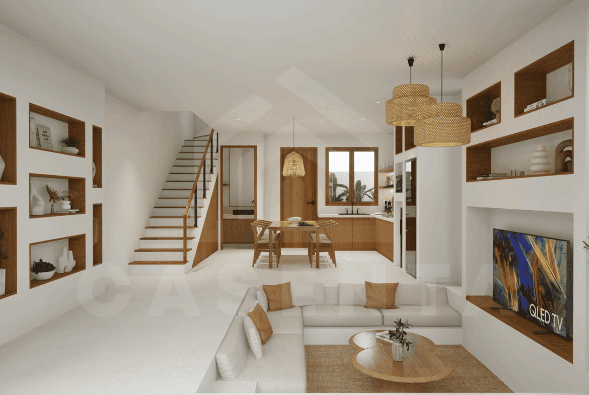 Living area inside exclusive 2 bedroom villa in the Bukit, Bali