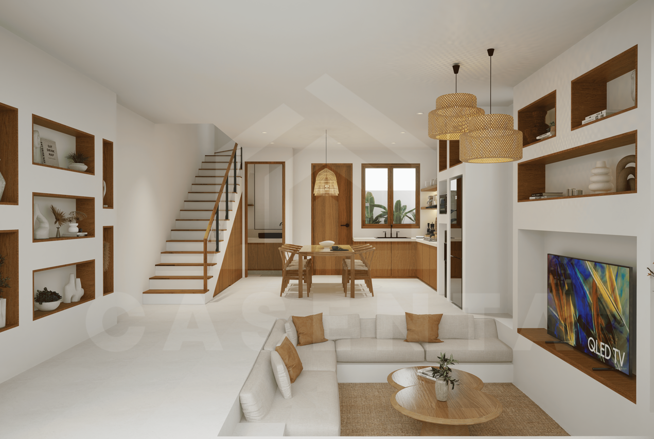 Living area inside exclusive 2 bedroom villa in the Bukit, Bali