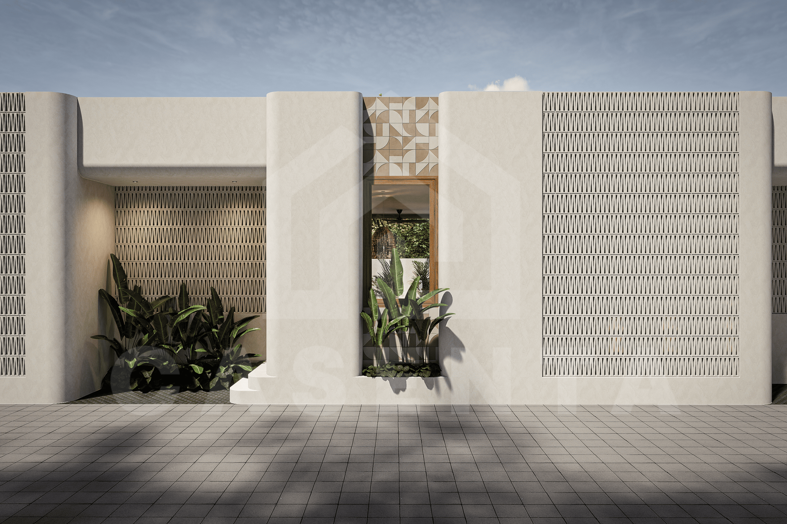 Facade of convenient 2 bedroom villa in Tumbak Bayuh