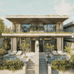 Facade of stunning 1 bedroom villa in Bingin