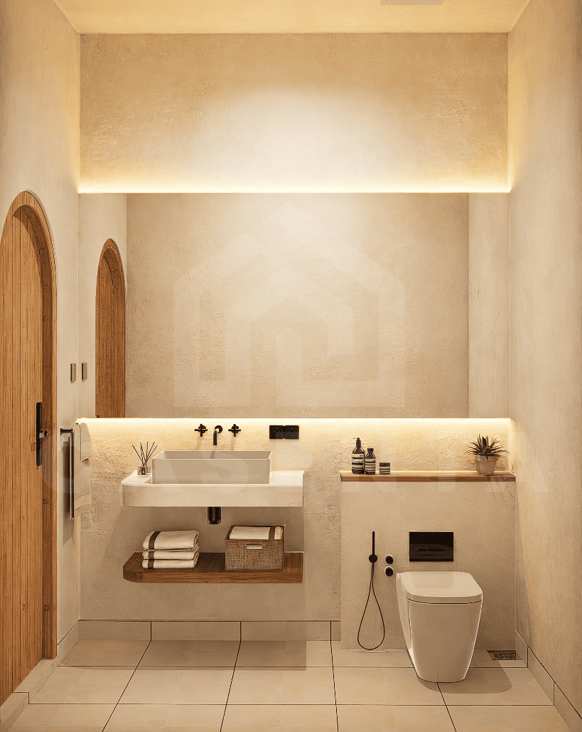Elegant ensuite bathroom Balangan Bali villa
